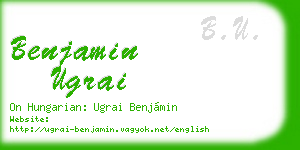 benjamin ugrai business card